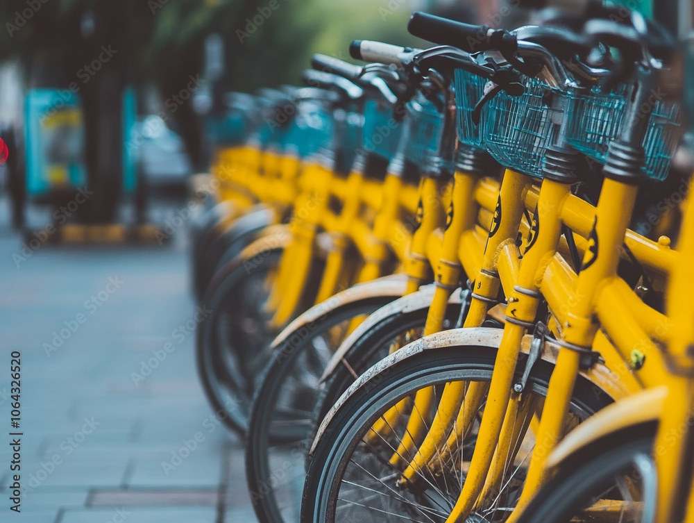 Obraz premium bicycles on the street