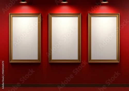 Perfect for mock-up designs, the frame creates a sophisticated display. photo