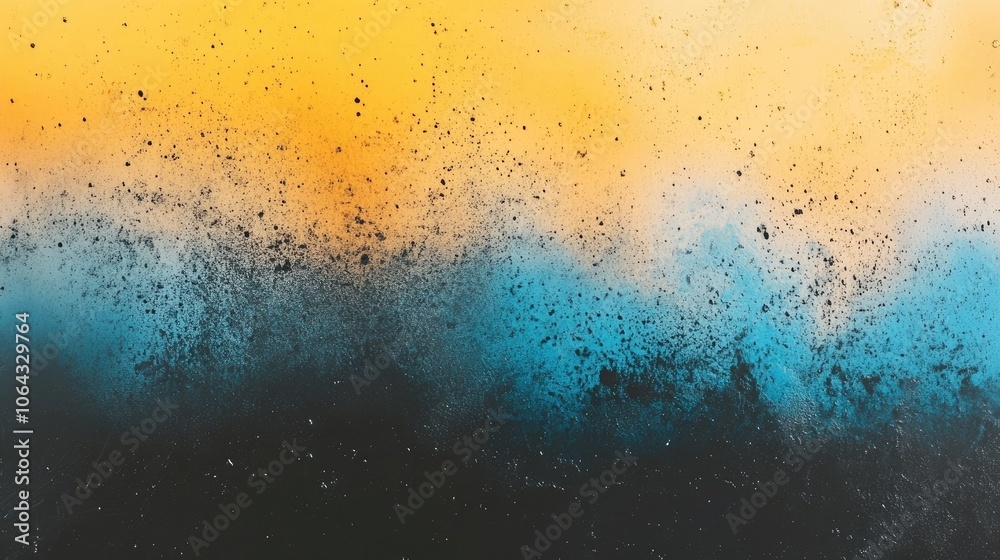 Vibrant Abstract Gradient with Black and Blue Accents