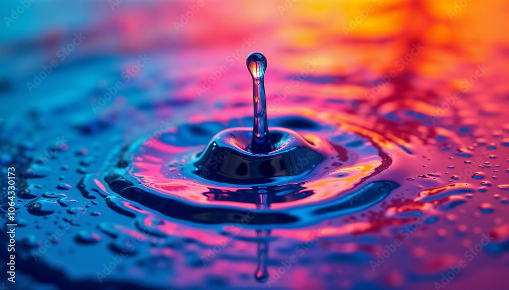 Macro Photography of Crystal Clear Water Droplet Reflecting Rainbow ...