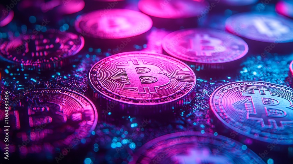 Vibrant 3D Concept of Cryptocurrency Rewards Vibrant 3D Concept of Cryptocurrency Rewards