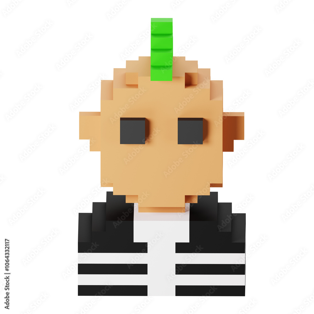 Voxel 3D Character Illustration Voxel 3D Character Illustration