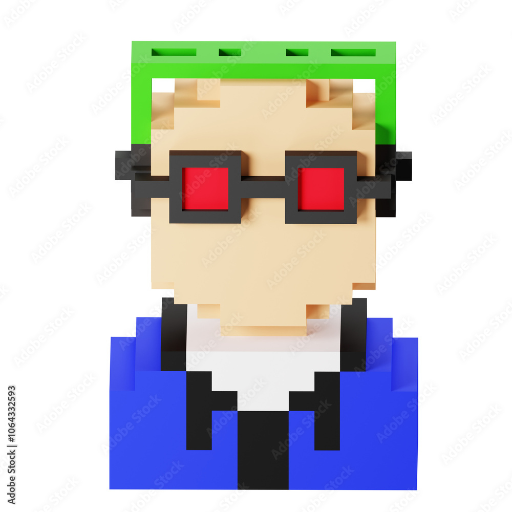 Voxel 3D Character Illustration Voxel 3D Character Illustration