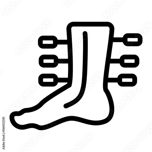 Foot Acupuncture Line Icon