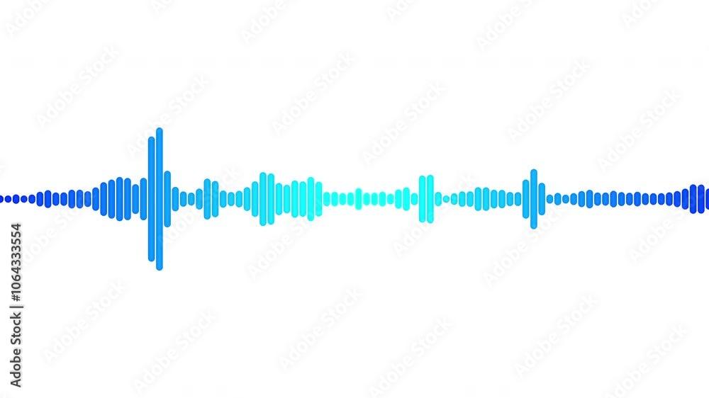 4k abstract music sound wave or audio wavefrom isolated on white background.Line digital minimalist voice and symbol technology. 4k abstract music sound wave or audio wavefrom isolated on white background.Line digital minimalist voice and symbol technology.