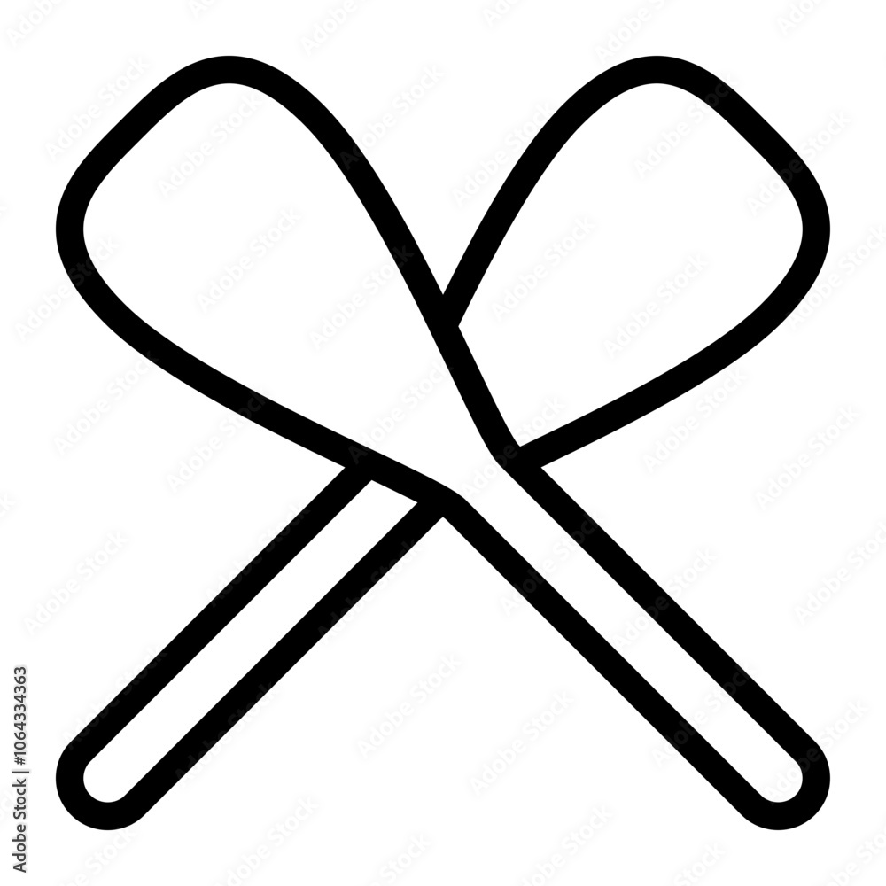 Paddle Line Icon Paddle Line Icon