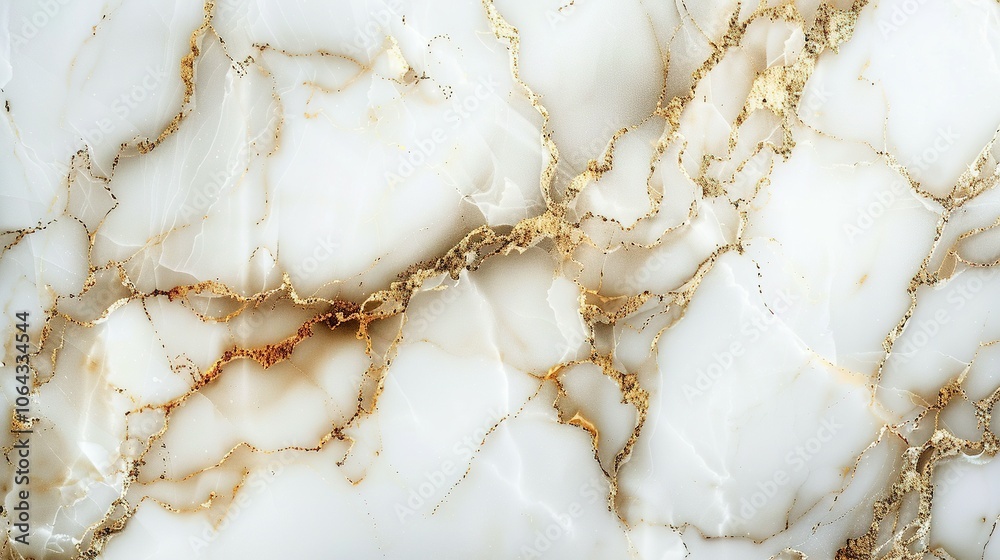 White Marble with Delicate Golden Veins