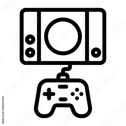 Playstation Gaming Line Icon
