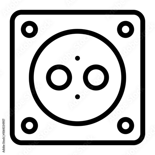 Power Socket Line Icon