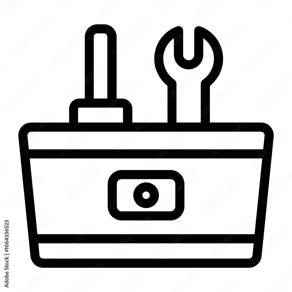 Tool Box Line Icon Tool Box Line Icon
