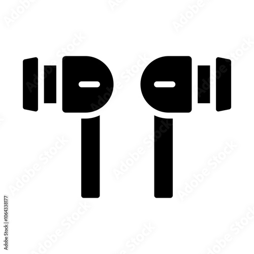 Wireless Earbuds Solid Icon