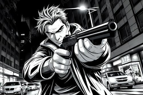 Criminal ready for action