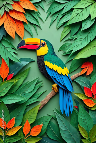 Tropical bird art