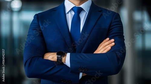 Businessman Arms Crossed Suit