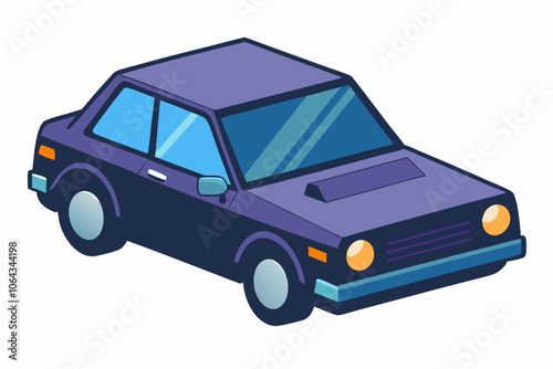 Model of car isolated over a white background vector illustration  photo