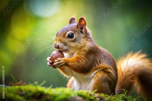 Brown blur: A squirrel's meal, captured in slow motion.