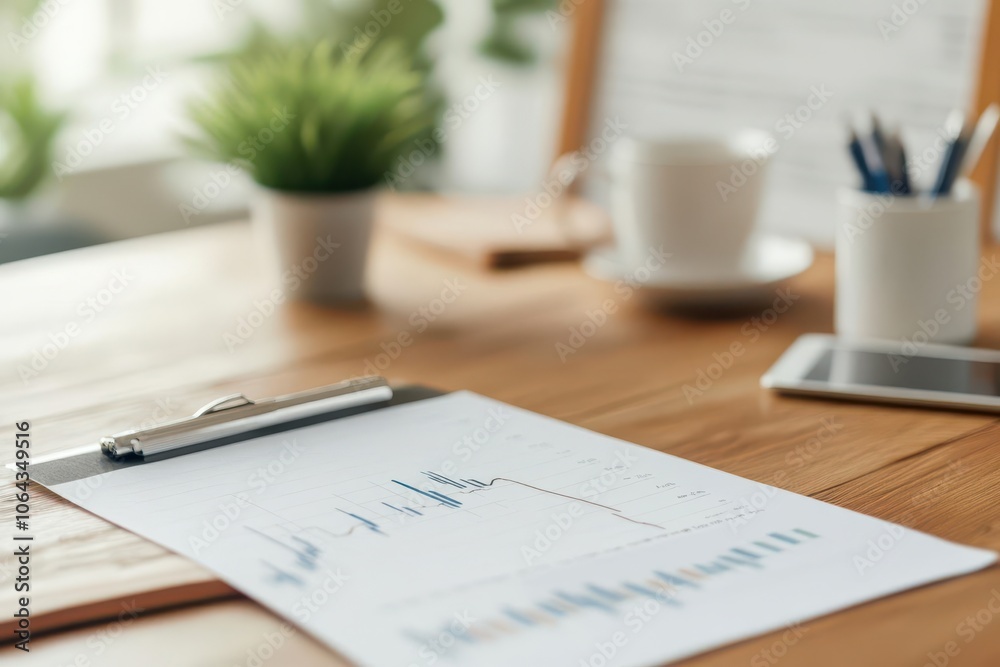 Close-up of rising interest rates chart, investment planner discussing growth potential Close-up of rising interest rates chart, investment planner discussing growth potential