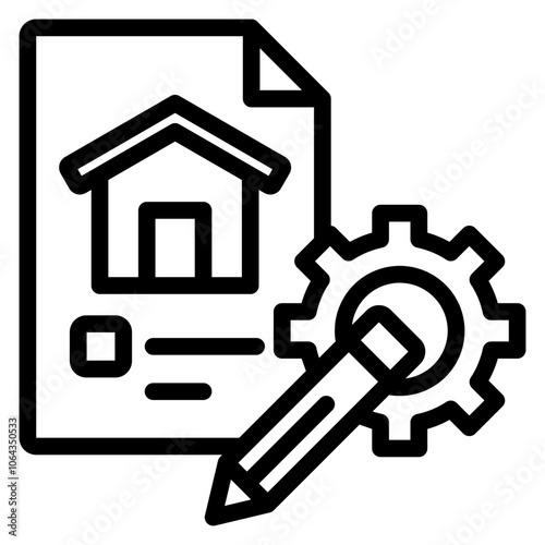 Building Plan Outline Icon