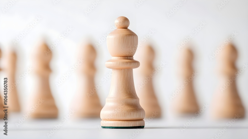 Chess Piece Leadership Concept Chess Piece Leadership Concept