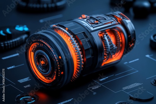 Digital graph showing a relationship between gear size and torque output, illustrating the technical details of gear ratios photo