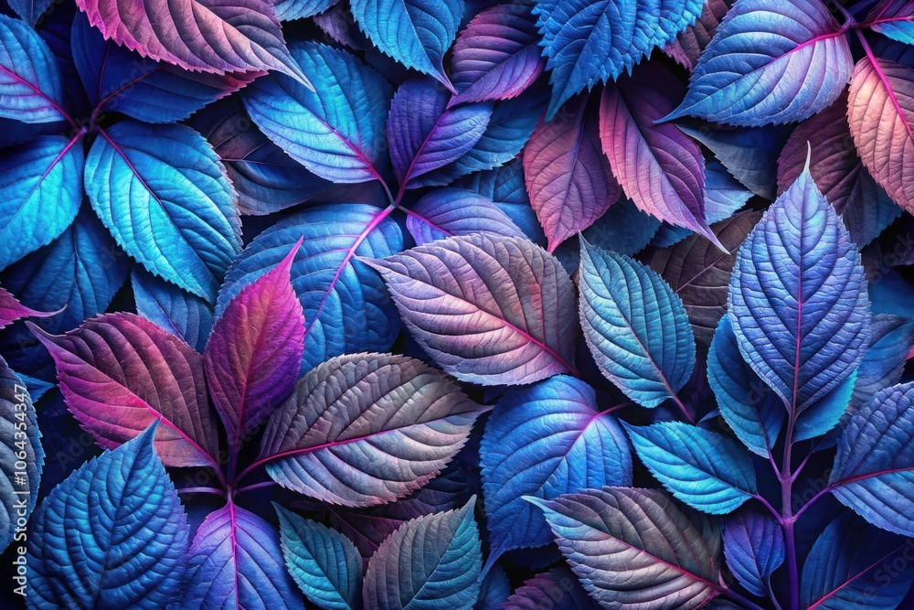 Blue Purple Background With Leaves Blue Purple Background With Leaves