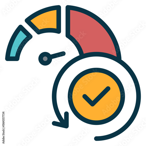 Performance Outline Color Icon