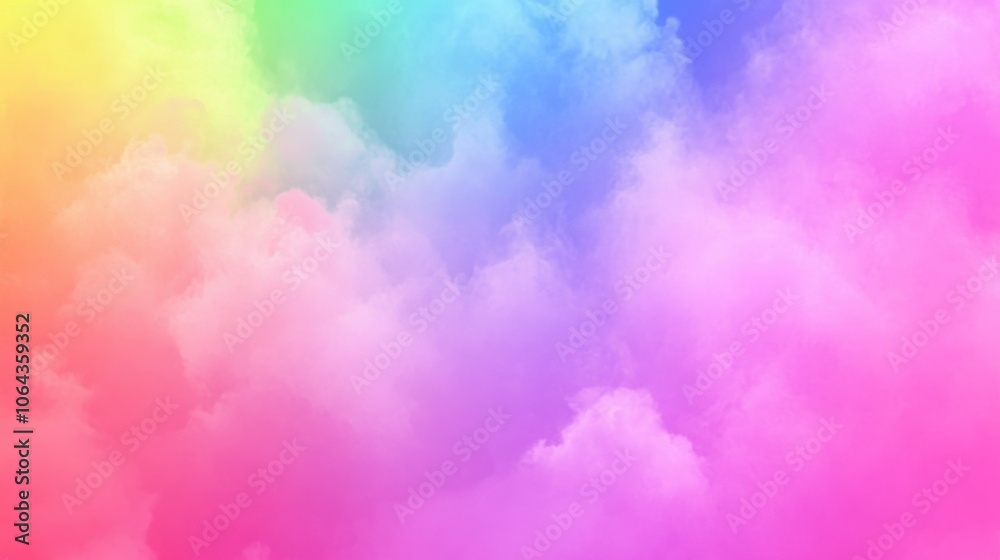 Dreamy Rainbow Clouds Background Pastel Sky Texture Dreamy Rainbow Clouds Background Pastel Sky Texture