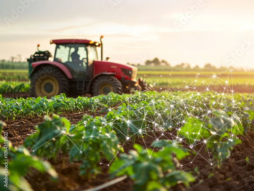 tractor working in the field