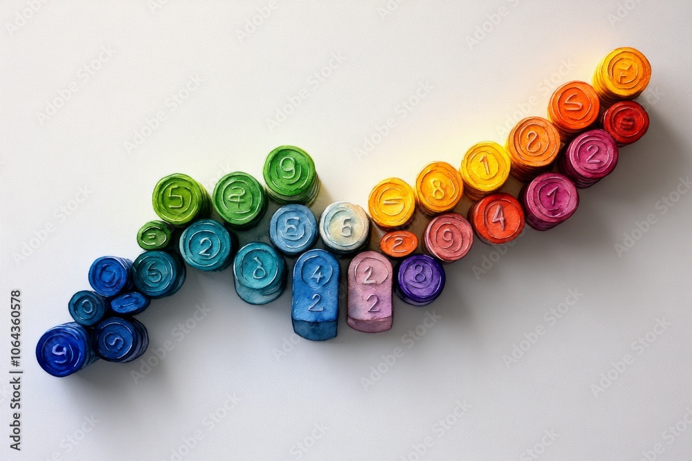 Watercolor painting of a gradual decline in balance on a loan timeline, with soft hues showing the gentle progression of amortization Watercolor painting of a gradual decline in balance on a loan timeline, with soft hues showing the gentle progression of amortization