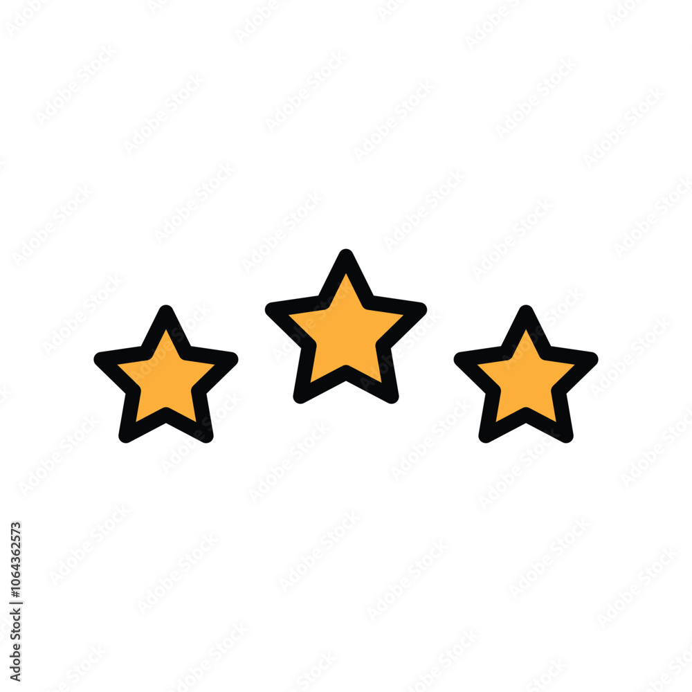 Stars icon design template isolated illustration Stars icon design template isolated illustration