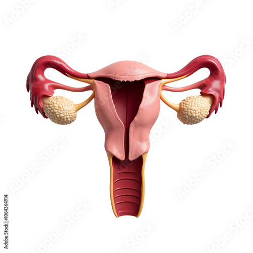Detailed anatomical model of female reproductive system