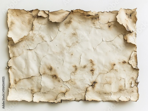 old blank parchment with burnt edges texture