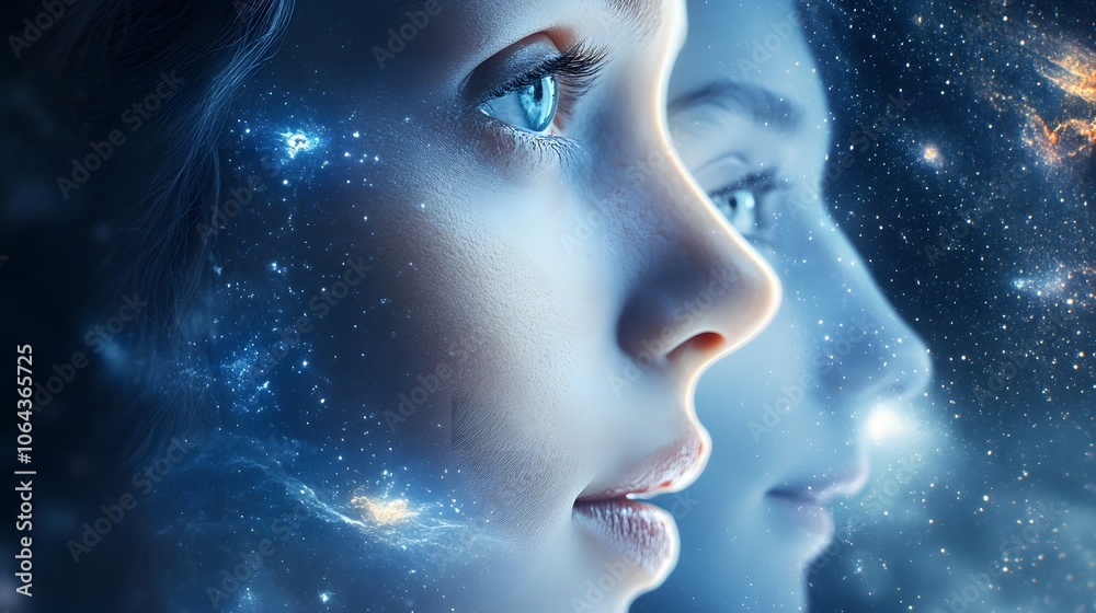 A state of serene mind gazing into the universe A state of serene mind gazing into the universe