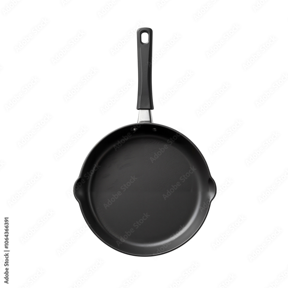 Non-stick frying pan with a black surface and handle Non-stick frying pan with a black surface and handle