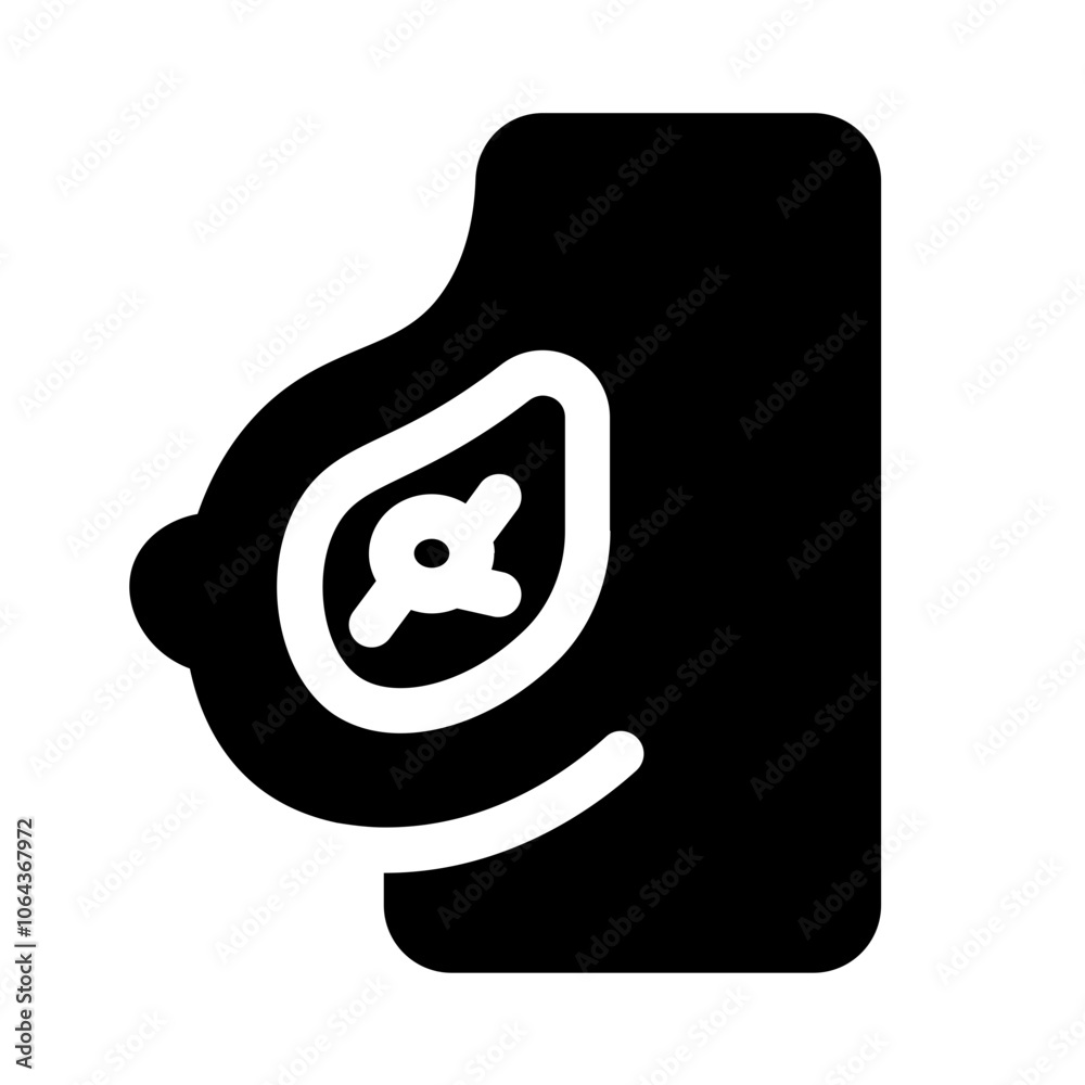 breast fat icon with glyph style, perfect for user interface projects breast fat icon with glyph style, perfect for user interface projects