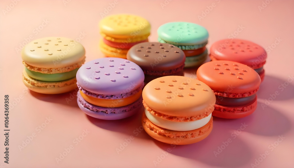 Fototapeta premium colorful macarons arranged