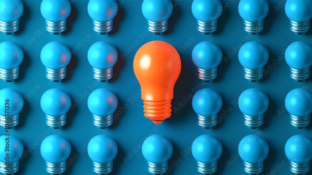 Unique Orange Lightbulb