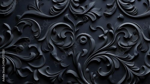 Black Floral Pattern