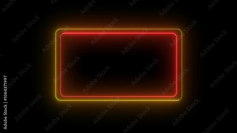 Neon glowing rectangular frame background motion graphic animation in 4K UHD resolution. Neon frame animation LED streaming motion overlay abstract background Neon glowing rectangular frame background motion graphic animation in 4K UHD resolution. Neon frame animation LED streaming motion overlay abstract background