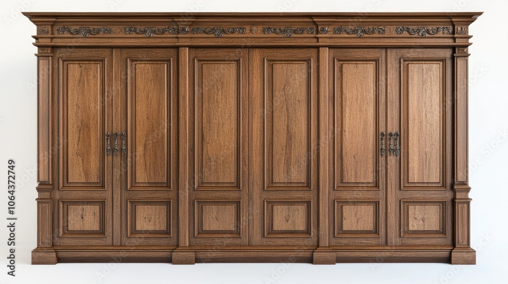 Elegant Wooden Cabinet with Intricate Detailing Elegant Wooden Cabinet with Intricate Detailing