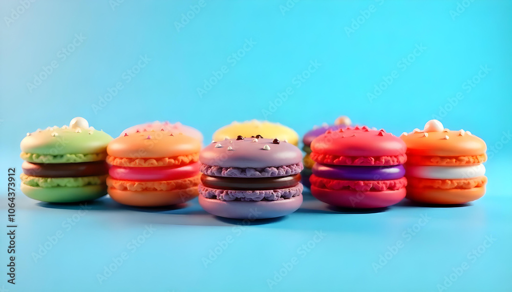 Fototapeta premium colorful macarons arranged
