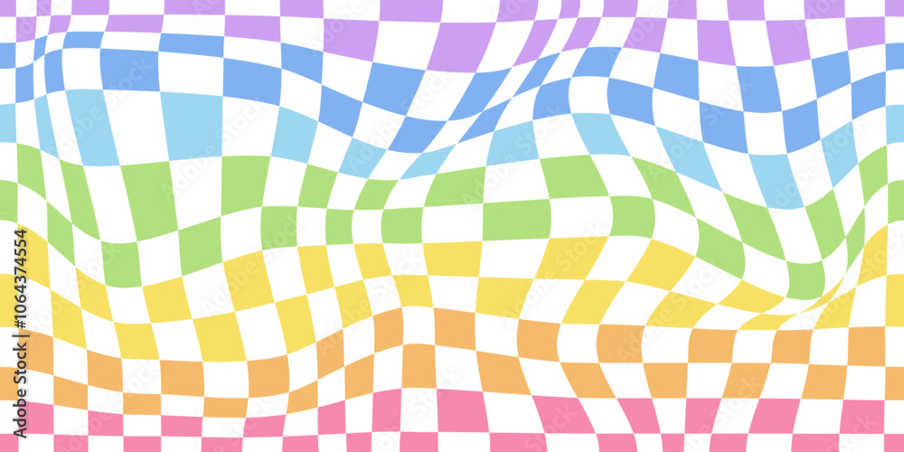Psychedelic checkerboard rainbow Psychedelic checkerboard rainbow