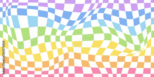 Psychedelic checkerboard rainbow