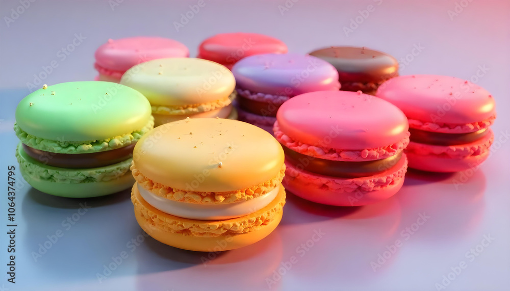 colorful macarons arranged colorful macarons arranged