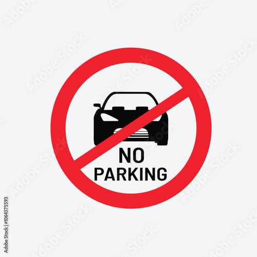 No parking sign with tow away symbol, the sign to not allow for parking