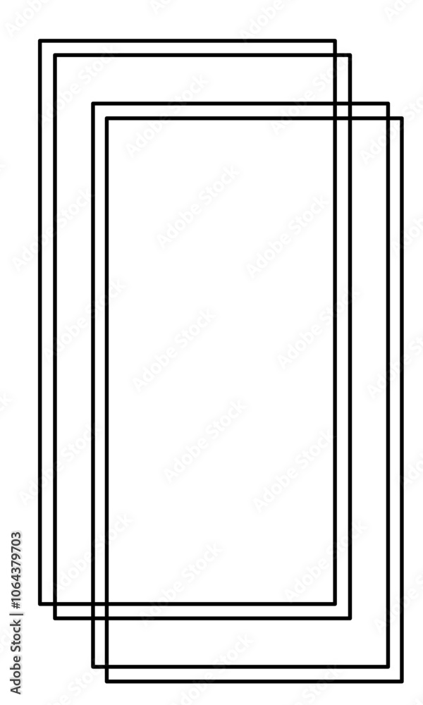 Simple black hand drawing frame Simple black hand drawing frame