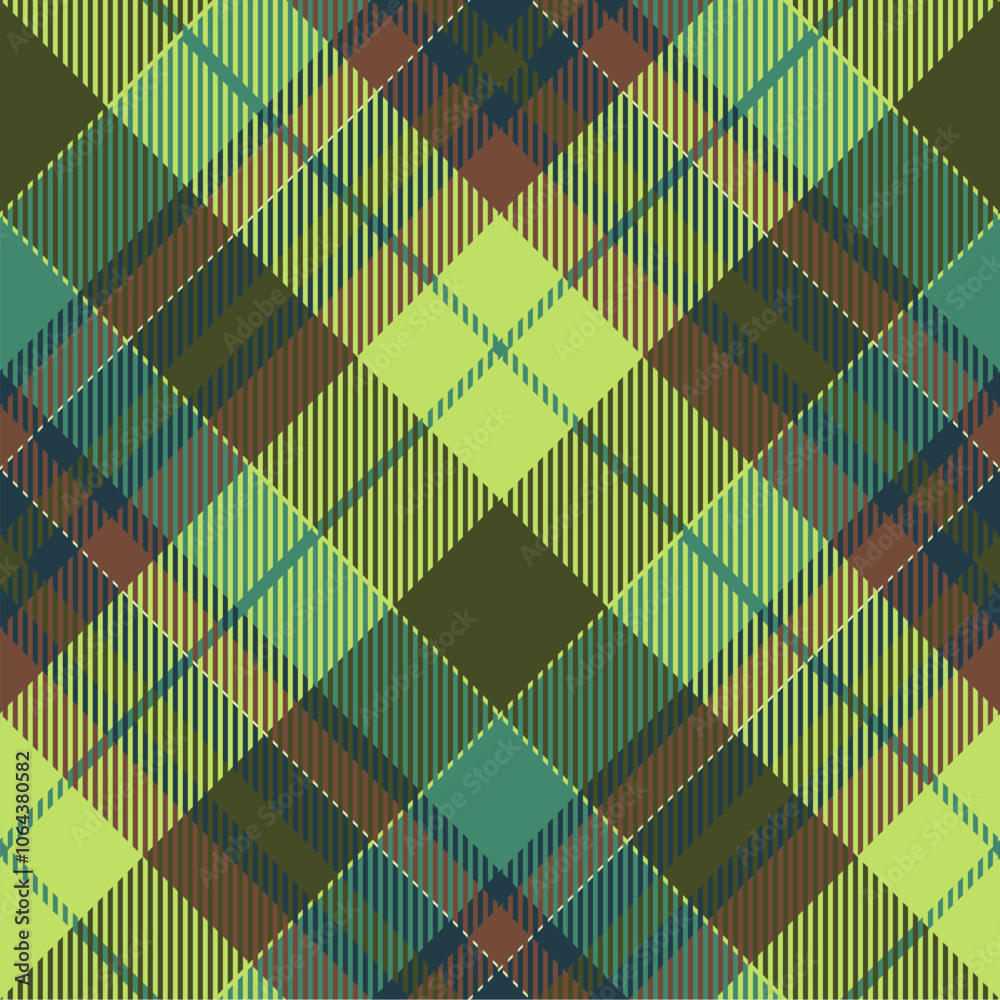 Green Plaid Seamless Pattern Design Template Green Plaid Seamless Pattern Design Template