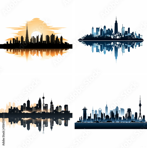 Skyline Silhouette vector generic skyline silhouette san francisco skyline silhouette seattle skyline silhouette atlanta skyline silhouette