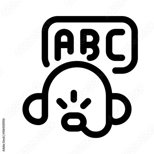 learn podcast icon with line style, perfect for user interface projects