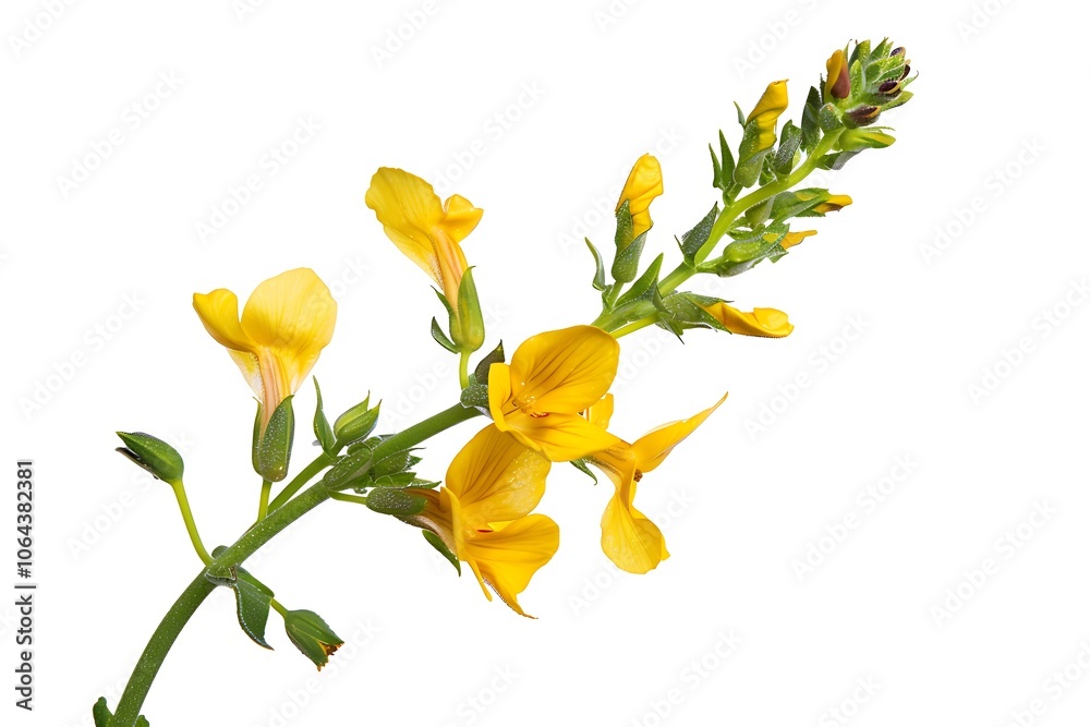 Obraz premium Toadflax Flower isolated on white background.